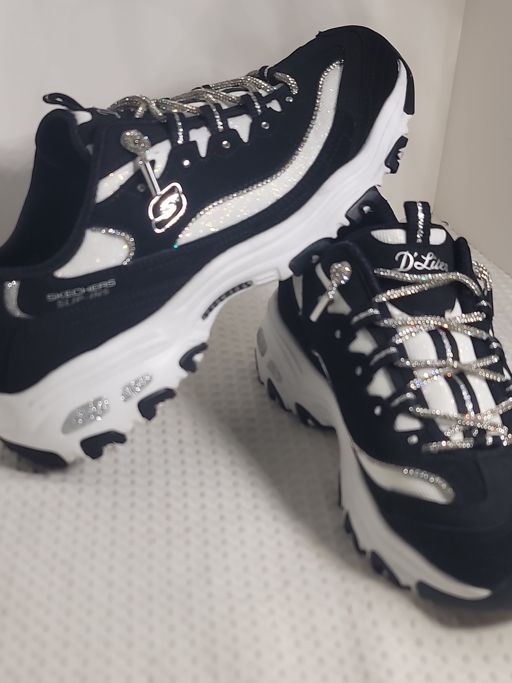 Skechers Slip-Ins Black & White Casual Sneakers